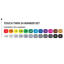 TOUCH Twin Marker - oboustranný fix - ShinHan Art - sada 24 ks