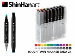 TOUCH Twin Marker PEVNÝ - oboustranný fix - ShinHan Art - sada 24 ks