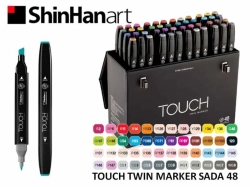 TOUCH Twin Marker PEVNÝ - oboustranný fix - ShinHan Art - sada 48 ks
