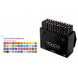TOUCH Twin Marker PEVNÝ - oboustranný fix - ShinHan Art - sada 48 ks