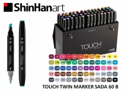 TOUCH Twin Marker PEVNÝ - oboustranný fix - ShinHan Art - sada 60 B