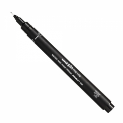 UNI Uni-ball PIN Fineliner Drawing pens BLACK - tenké linery - sada 8 ks