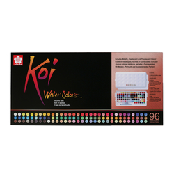 KOI Water Colors sada profesionálních akvarelových barev v sadě - 96 ks půlpánvičky