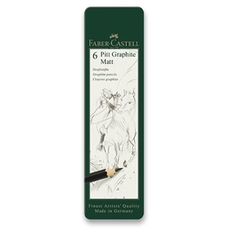 Faber-Castell Pitt Graphite Matt - Grafitové tužky - sada 6 ks