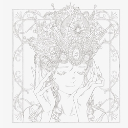 Victorian Fantasy Collection: Kuroimori Coloring Book - JAPONSKO