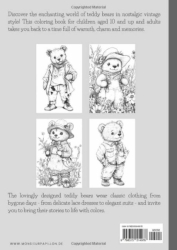 Vintage Teddies: Coloring Book for Adults 