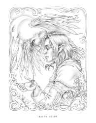 Wondrous Folk - Grayscale Coloring Book - Christine Karron - předstínovaná verze