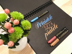 Zig Fudebiyori Metallic Brush Pens - metalické markery - sada 8 ks