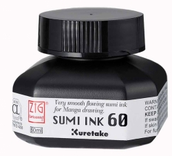 ZIG Kuretake SUMI INK 60 ml - černý inkoust