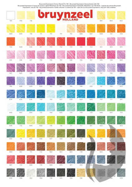 Bruynzeel Expression Colour - umělecké pastelky - sada 150 kusů