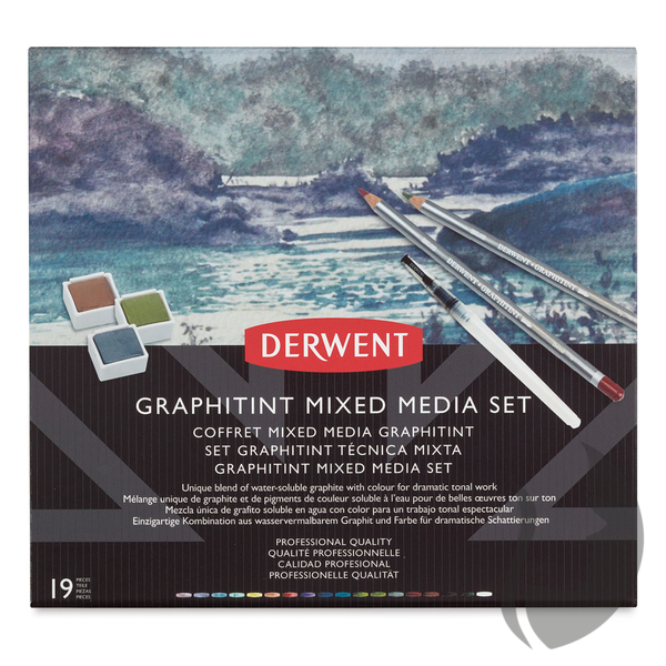 DERWENT Graphitint Mixed Media set - sada pro mixed media techniky - 19 ks