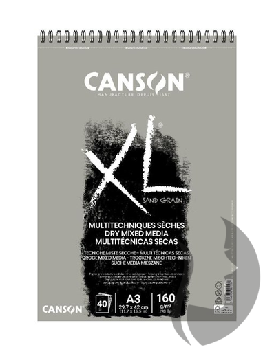 CANSON XL Mixed Media DRY - GRAY - 160 g/m2, 40 listů - 2 rozměry