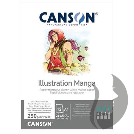 CANSON Illustration skicák lepený A4 12l, 250g/m2