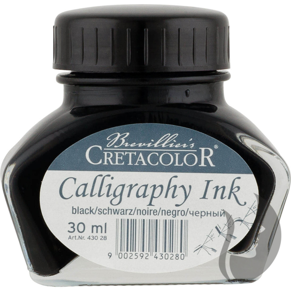 CRETACOLOR CALLIGRAPHY INK - BLACK 30 ml 