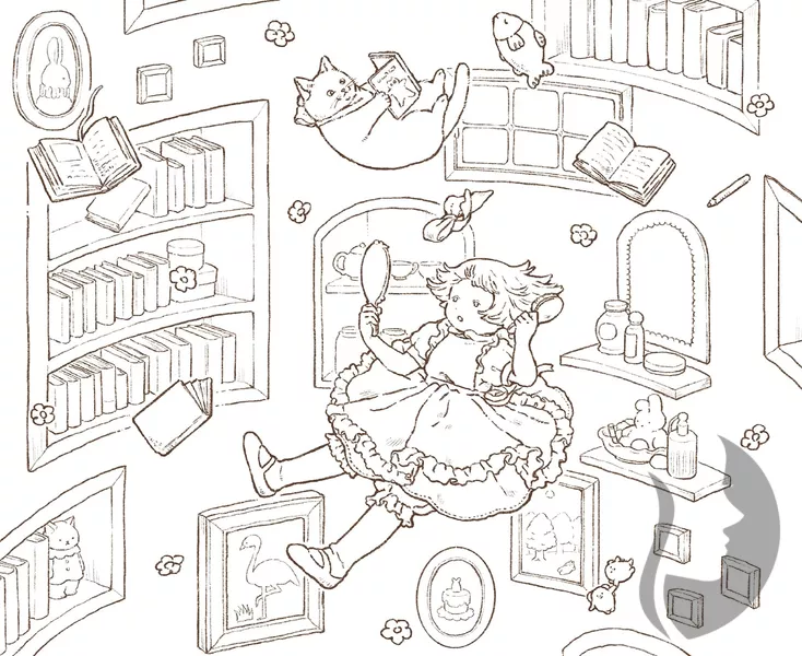 Alice in Wonderland and Dinah – Tokimeku Coloring Book Series (Alenka v říši divů a Dina) - JAPONSKO