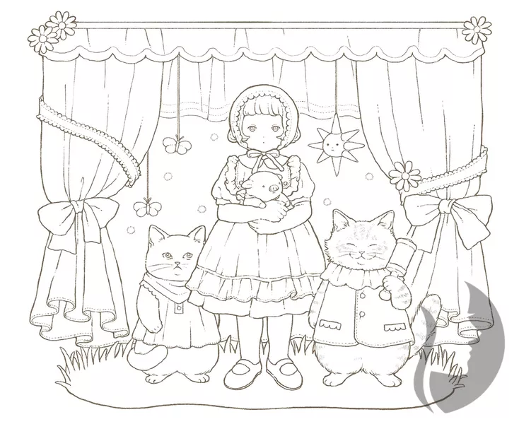 Alice in Wonderland and Dinah – Tokimeku Coloring Book Series (Alenka v říši divů a Dina) - JAPONSKO