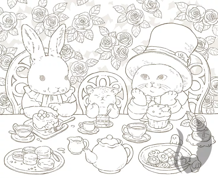 Alice in Wonderland and Dinah – Tokimeku Coloring Book Series (Alenka v říši divů a Dina) - JAPONSKO