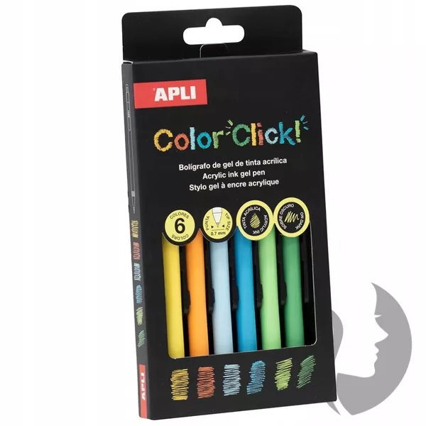 APLI Color Click Acrylic Gel pen - sada gelových per - GOLDEN AUTUMN - 6 ks