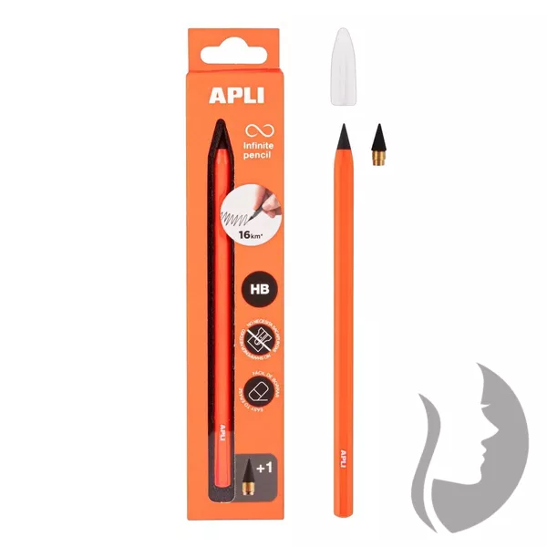 APLI Infinite pencil - nekonečná tužka NEON - HB - 4 barvy