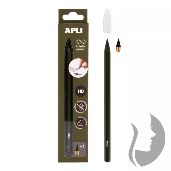 APLI Infinite pencil - nekonečná tužka NEON - HB - 4 barvy