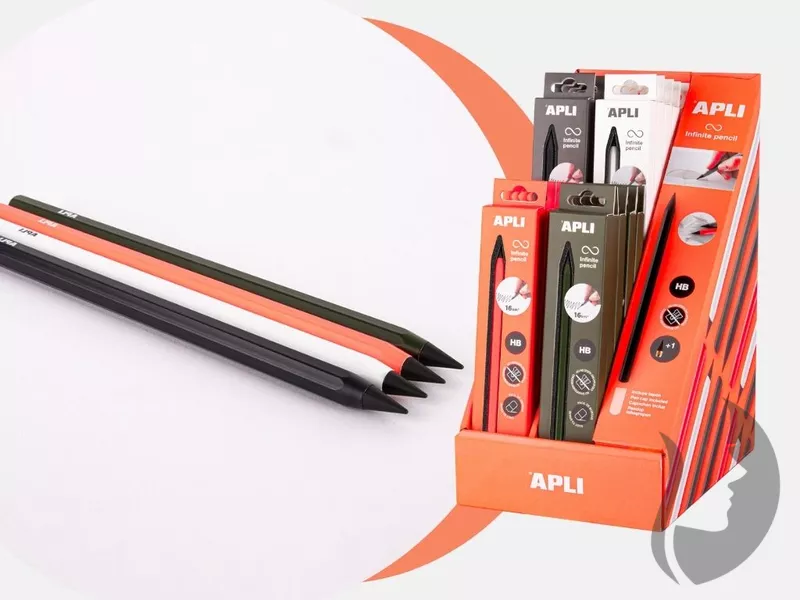 APLI Infinite pencil - nekonečná tužka NEON - HB - 4 barvy