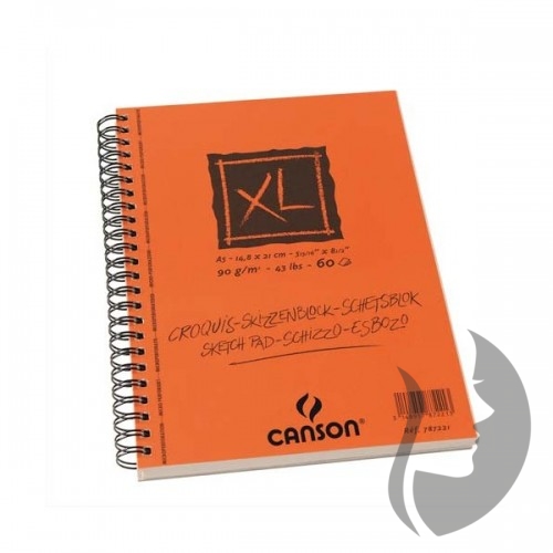 CANSON XL CROQUIS Sketch - kroužková vazba vlevo(90 g/m2, 60 listů) - A5 skicák
