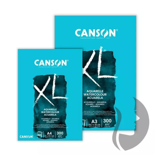 CANSON XL Aquarelle skicák - lepená vazba (300g/m2) - různé rozměry