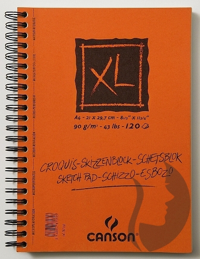 CANSON XL CROQUIS Sketch - kroužková vazba vlevo (90 g/m2, 120 listů) - A4 skicák