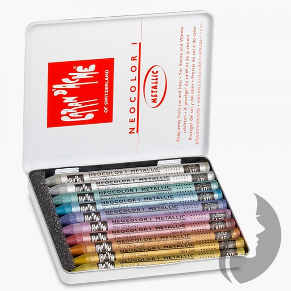 Caran d´Ache NEOCOLOR I Metallic - voskové pastely - sada 10 ks - metalické