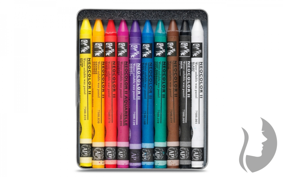 Caran d´Ache NEOCOLOR II - akvarelové voskové pastely - sada 10 ks