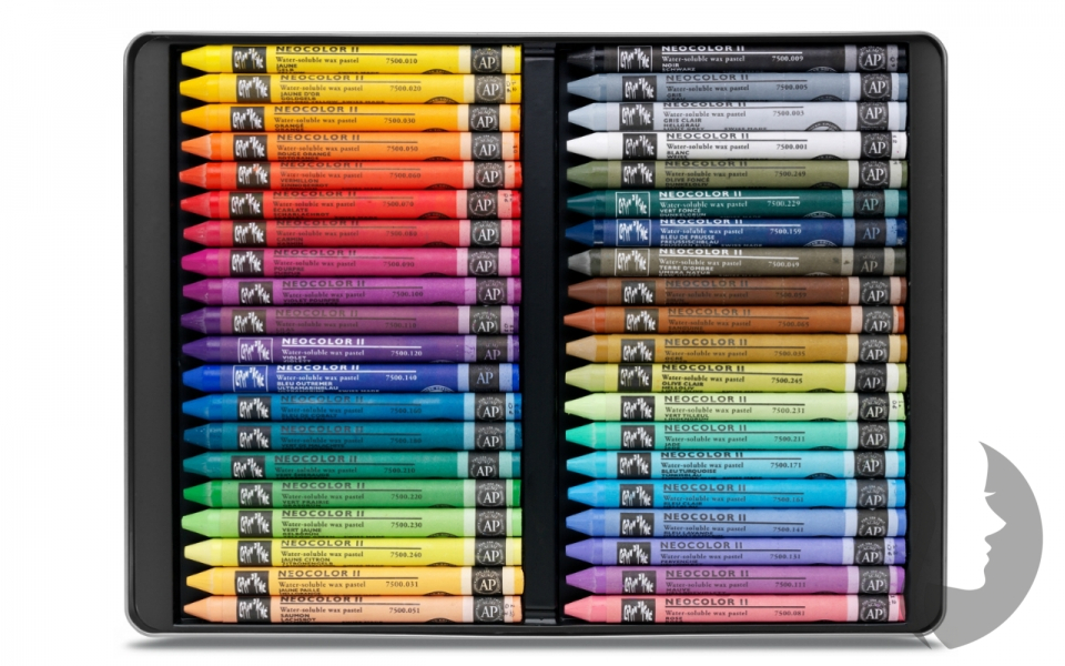 Caran d´Ache NEOCOLOR II - akvarelové voskové pastely - sada 40 ks
