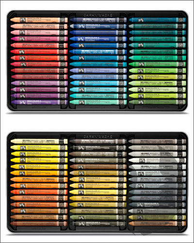 Caran d´Ache NEOCOLOR II - akvarelové voskové pastely - sada 84 ks 