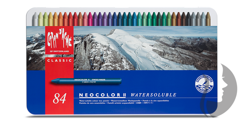 Caran d´Ache NEOCOLOR II - akvarelové voskové pastely - sada 84 ks 