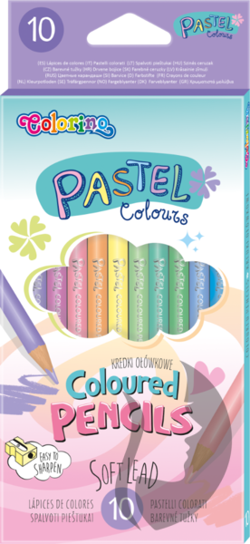 Colorino PASTEL - pastelky v pastelových barvách - 10 ks
