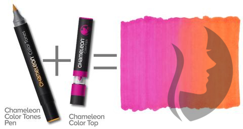 Chameleon COLOR TOPS - tónovací fixy - sada PRIMARY TONES - 5ks - barevné nástavce