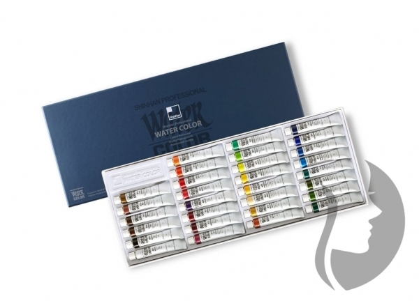 ShinHan Professional WATER COLOR - akvarelové barvy v tubě - sada 30 barev