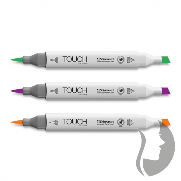 TOUCH Twin Brush Marker - oboustranný fix - ShinHan Art - sada 12 ks - CG - COOL GREY