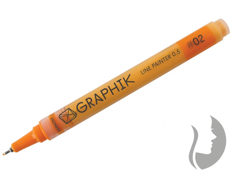 Derwent Graphik Line Painter - rozmývatelné linery - jednotlivé barvy - kopie,  mid. chrome