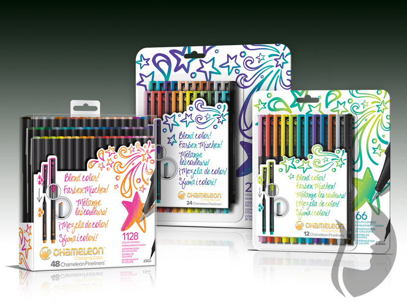 Chameleon Fineliner Changing colors - tónovací linery - sada 12 ks - DESIGNER TONES