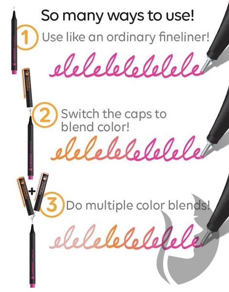 Chameleon Fineliner Changing colors - tónovací linery - sada 12 ks - DESIGNER TONES