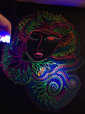 SAKURA Gelly roll MOONLIGHT Fluorescent HAPPY - gelové pero - sada 3 ks