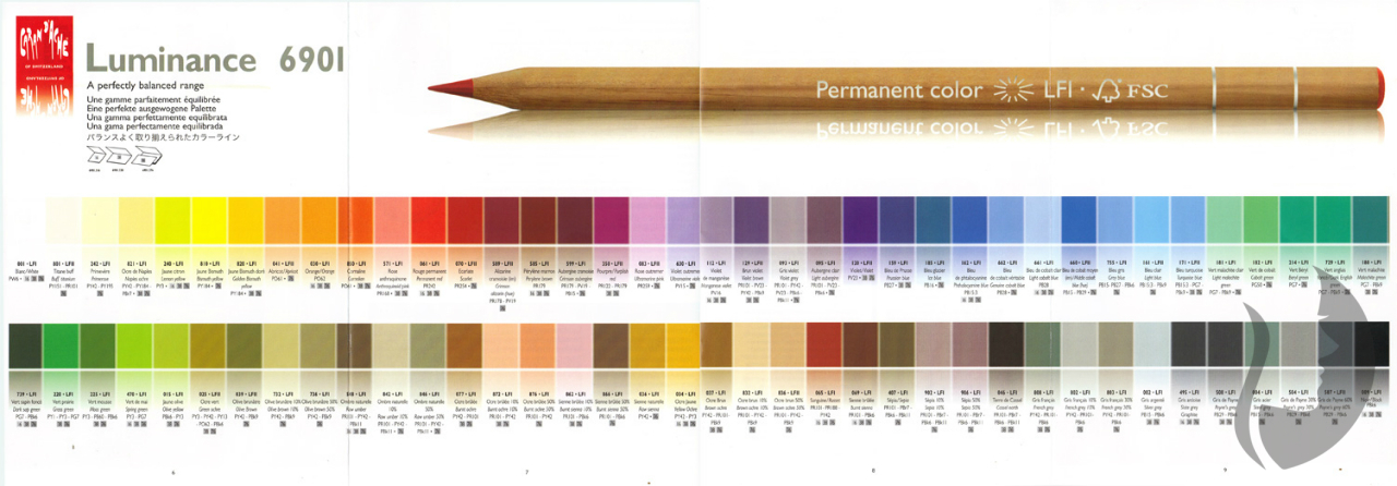 Caran d´Ache LUMINANCE - umělecké pastelky - sada 12 ks 