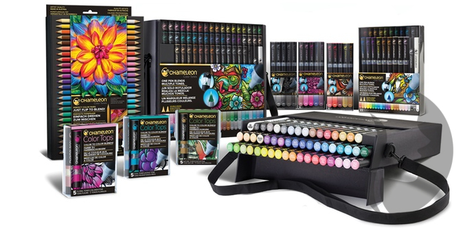 Chameleon COLOR TOPS - tónovací fixy - sada SKIN TONES - 5ks - barevné nástavce - pleťové tóny