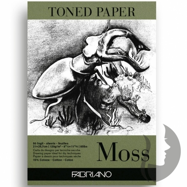 Fabriano Toned paper - MOSS - tónovaný papír (120 g/m2) - A4 - 1 list