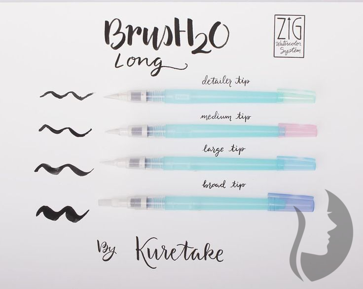 Kuretake BrusH2O Waterbrush - plnitelný štetec - BROAD