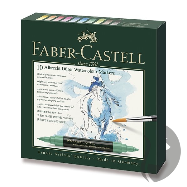 Faber-Castell ALBRECHT DÜRER - akvarelové popisovače - sada 10 ks