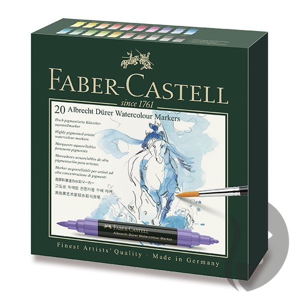 Faber-Castell ALBRECHT DÜRER - akvarelové popisovače - sada 20 ks