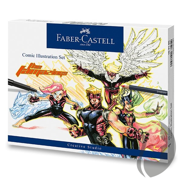 Faber-Castell CREATIVE STUDIO Comic Illustration Set - sada 15 ks