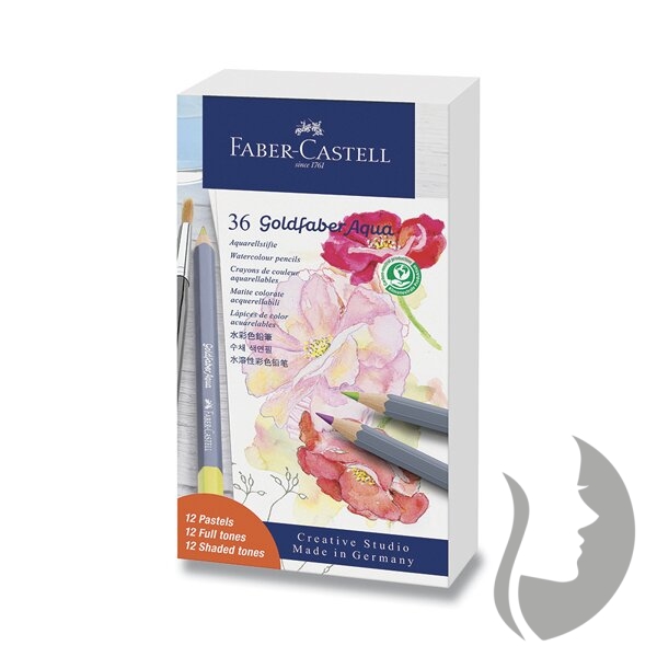 Faber-Castell GOLDFABER AQUA Pastel - akvarelové pastelky - sada 36 ks