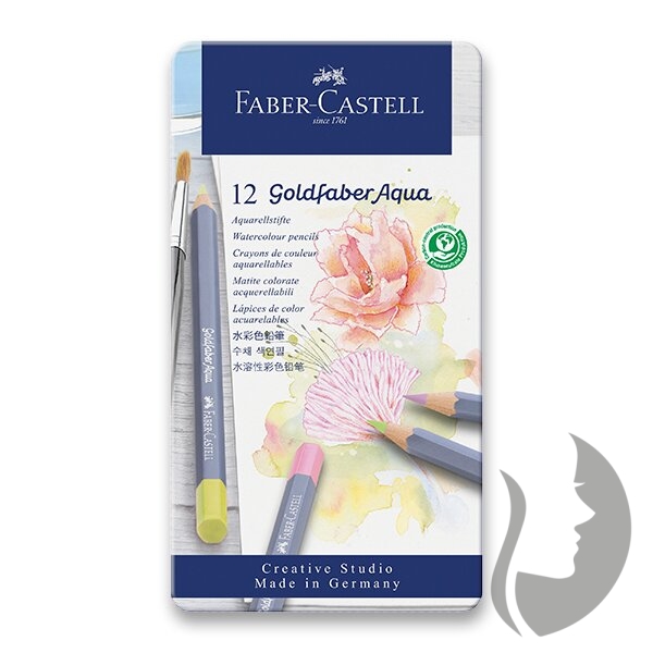Faber-Castell GOLDFABER AQUA Pastel - akvarelové pastelky - sada 12 ks